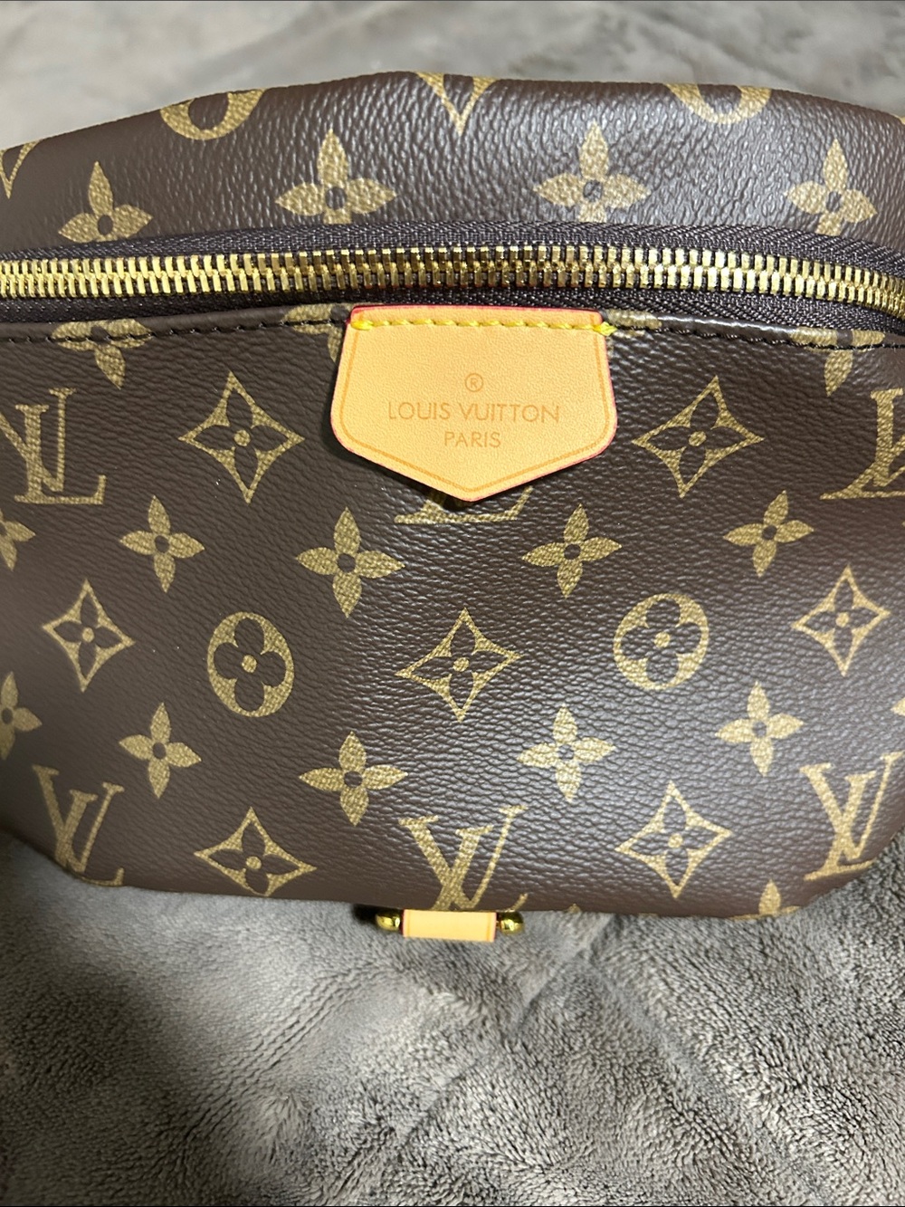 Louis Vuitton Monogram Canvas Brown & Tan Crossbody Pouch